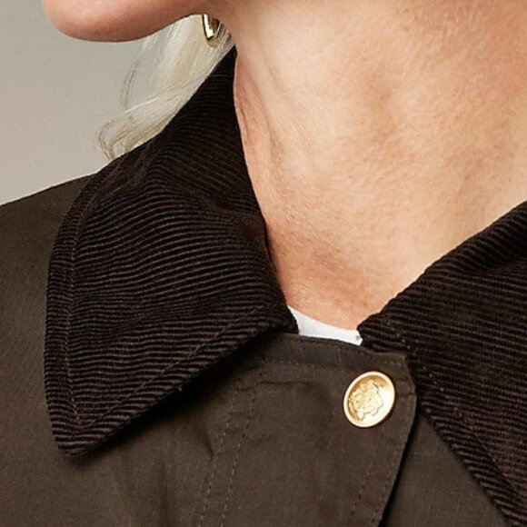 NWT J Crew Short Barn Jacket in English Ripstop Cotton Size M - Picture 4 of 5